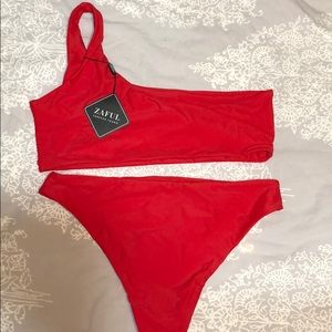 Zaful one shoulder bikini